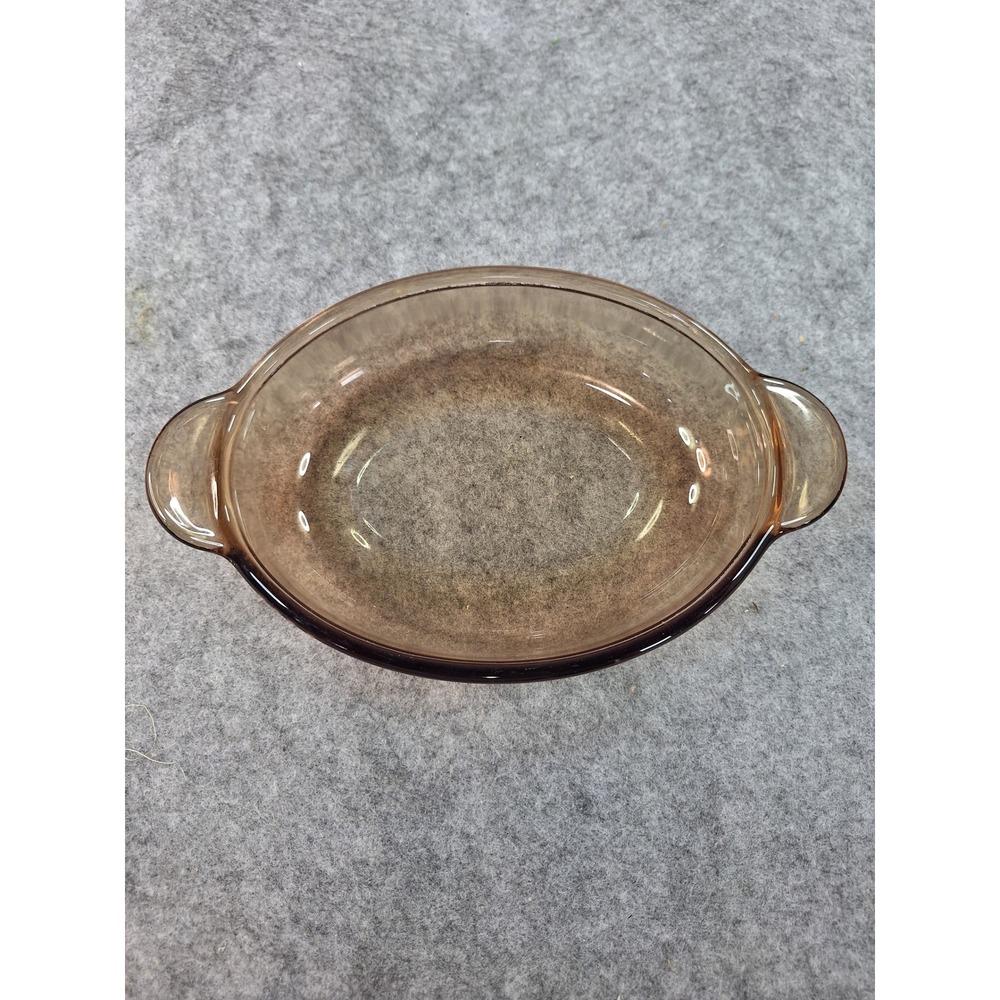 Corning Visions Amber Glass Oval Grab-It Bowl Casserole Dish V-14-B 0.2L USA